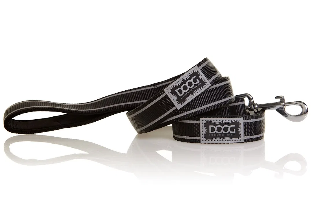 LEADBFL – DOOG USA Pet Leash, For Use With Dogs Web Type With Loop Handle Regular 57 Inch Length x 0.9 Inch Width Bla...